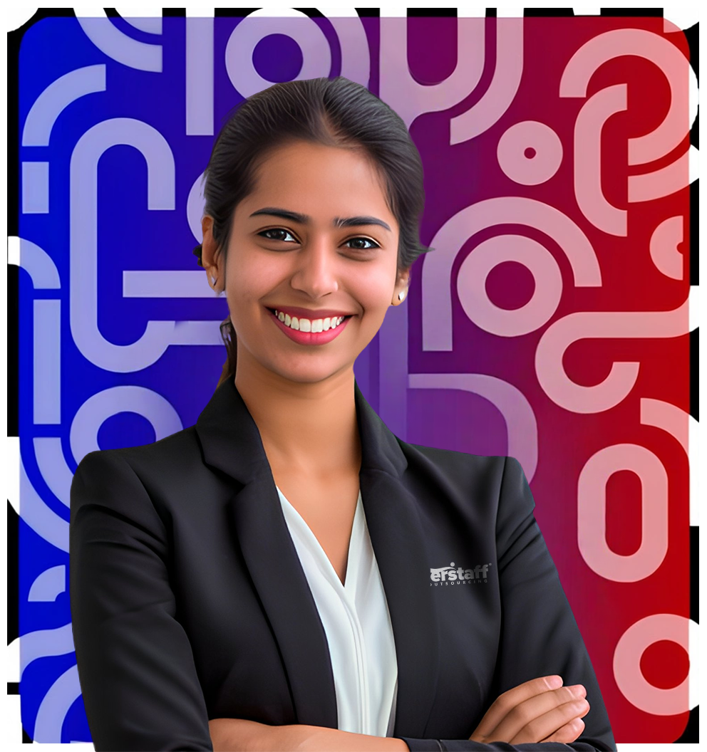 An outsource tax preparation services professional is standing while crossing his arms.